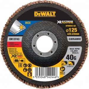 Image of DEWALT Extreme Runtime Flap Disc 125mm 125mm 40g Pack of 1