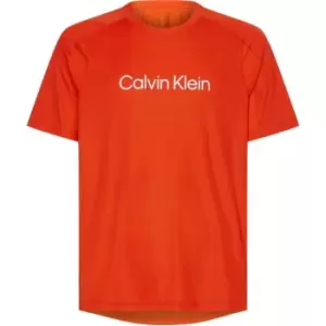 Image of Calvin Klein Performance Performance Logo T-Shirt Mens - Red
