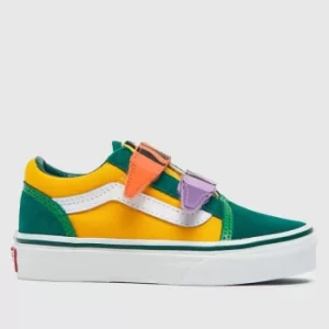 Image of Vans Green Old Skool V Crayola Jnr Boys Junior Trainers