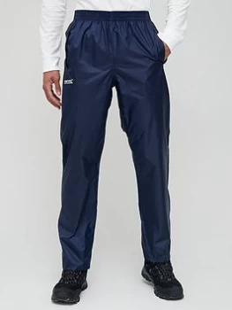 Image of Regatta Navy Pack It Over Trousers - S - blue