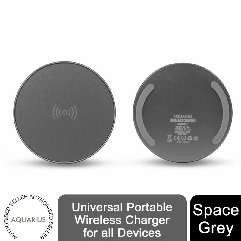 Image of Aquarius Aquarius Universal Wireless Charger - Portable, Fast, Reliable [Space Grey]