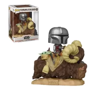 Image of Star Wars: The Mandalorian- Mandalorian on Bantha with Child Funko Pop! Vinyl