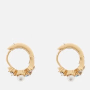 Image of Olivia Burton Womens Under the Sea Bubble Huggie Hoops - Gold