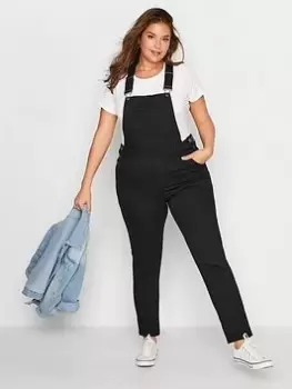 Image of Yours Black Dungarees, Black, Size 28, Women
