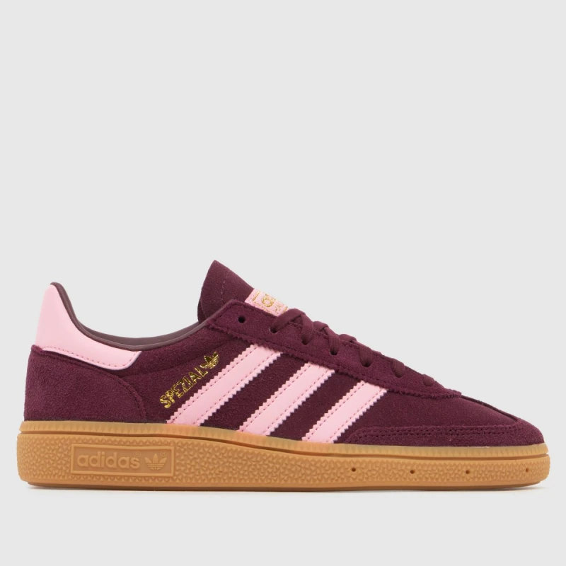 Image of adidas Originals Junior Handball Spezial Shoes Maroon/Pink unisex 3 (35.5)