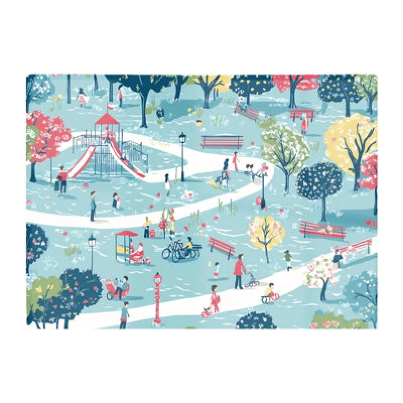 Image of Warren Reed Designer A Day At The Park Chopping Board