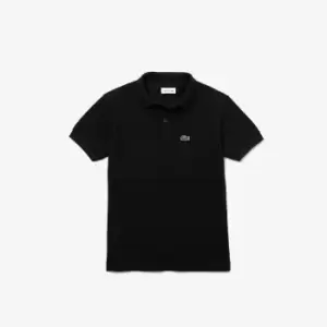 Image of Kids' Lacoste Regular Fit Petit Pique Polo Shirt Size 14 yrs Black