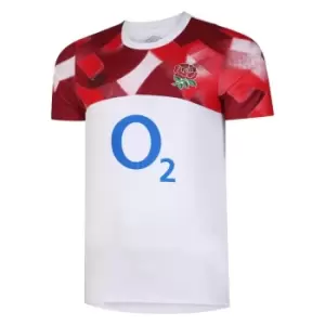 Image of Umbro England Rugby Warm Up Shirt Adults - White