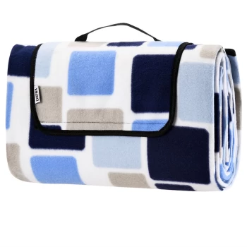 Image of Picnic Blanket 150/ 200cm Camping Travel Outdoor Waterproof Beach Mat Rug 200x200cm, Quadrate/Blau (de) - Detex