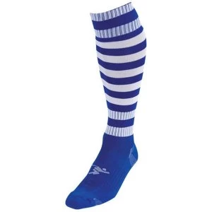 Image of Precision Hooped Pro Football Socks Royal/White - UK Size 3-6