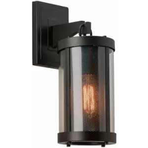 Image of Loops - Wall Light GlaSS Black Panels Perforated Steel Oil Rubbed Bronze LED E27 100W