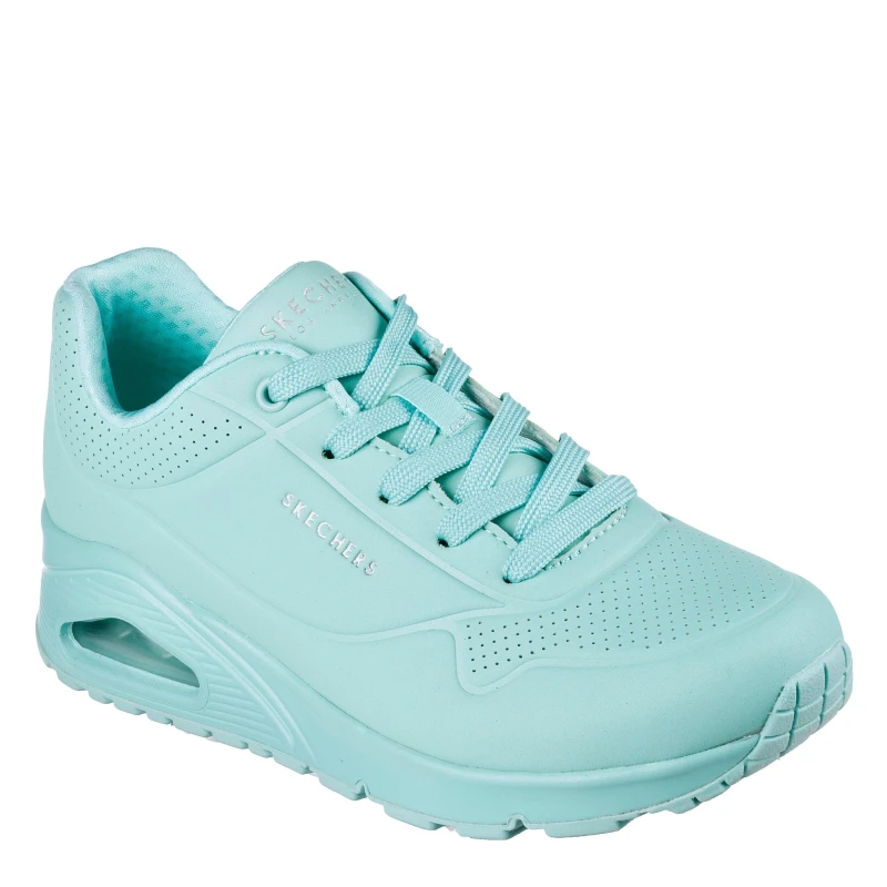 Image of Skechers Womens Low Top Classic Trainers Mint female 2 (35)