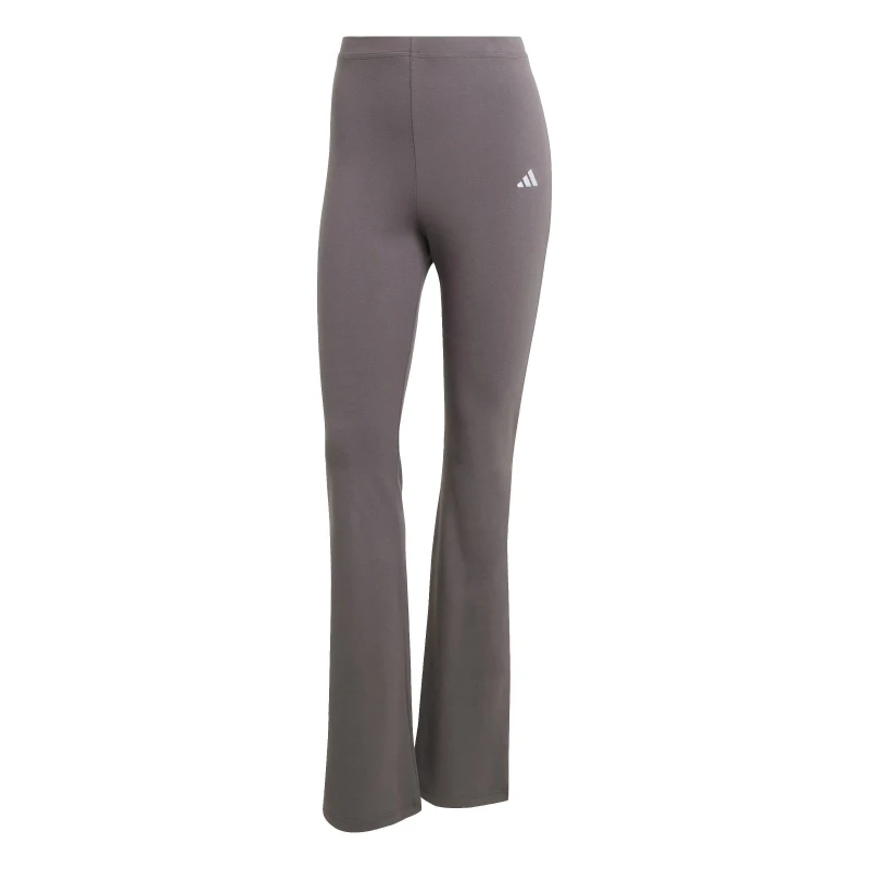 Image of adidas Essentials Logo Flared Leggings Womens Grey Strata/Wht female 14 (L)