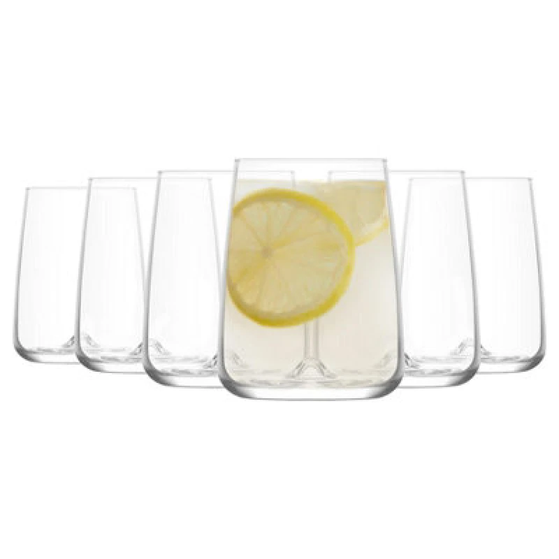 Image of LAV Terra Tumbler Glasses - 360ml - Clear - Pack of 6 Clear unisex