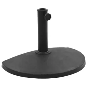 Image of Vidaxl Parasol Base Half Round Polyresin 9Kg Black