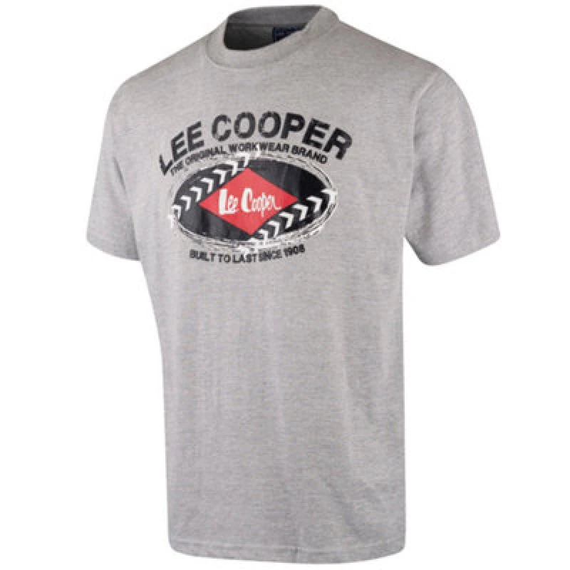 Image of Lee Cooper Workwear Lee Cooper Workwear Men Graphic Print T-Shirt in Grey Size: Medium Grey M Male 5050217239316