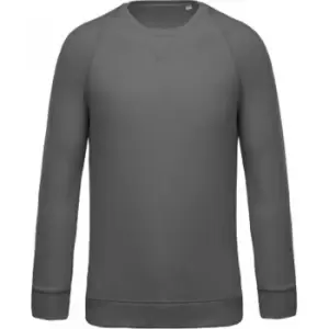 Image of Kariban Mens Organic Raglan Sweatshirt (S) (Storm Grey)