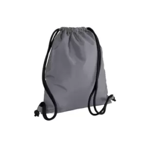 Image of Bagbase Icon Drawstring Bag/Gymsac (One Size) (Graphite Grey/Black)