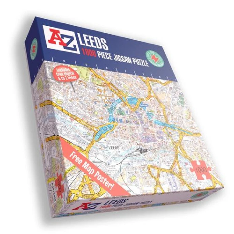 Image of A to Z A to Z Map of Leeds 1000 Piece Jigsaw Puzzle