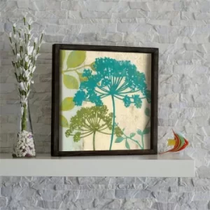 Image of KZM428 Brown Green Beige Mint Decorative Framed MDF Painting