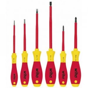 Image of Wiha SoftFinish VDE Screwdriver set 6 Piece Slot, Phillips