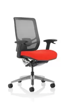 Image of Ergo Click Bespoke Fabric Seat Tabasco Orange Black Mesh Back