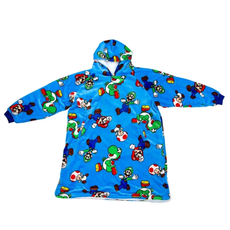 Image of Nintendo Nintendo Super Mario Fleece Hooded Blanket - Medium