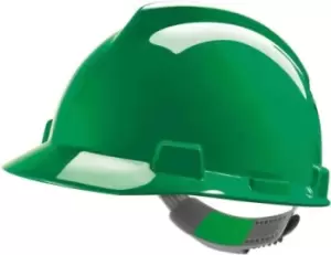 Image of MSA Safety V-Gard Green Safety Helmet