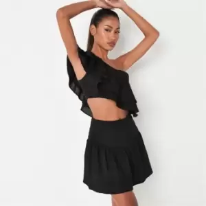 Image of Missguided Look Frill Skirt Co-Ord - Black
