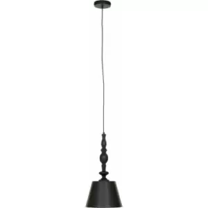 Image of Premier Housewares - Chandelier / Ceiling Light Matte Black Pendant Lights For Ceiling / Hallway / Living Room Robust Metal Hanging Lighting For
