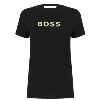Image of Hugo Boss Eloga Gold T-Shirt Black Size M Women