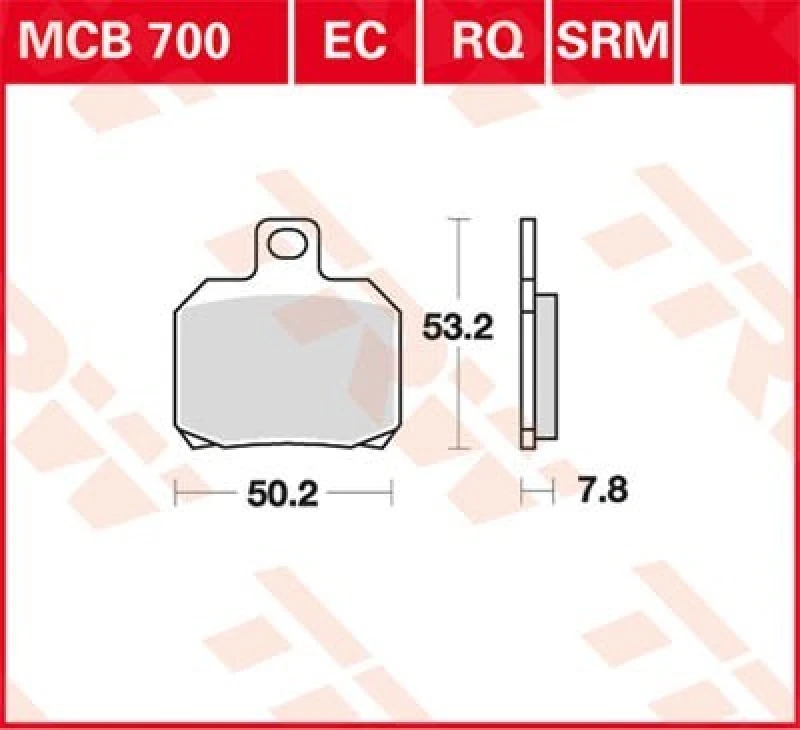 Image of TRW Lucas Brake pad MCB700