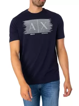 Image of Stripped Logo Graphic T-Shirt