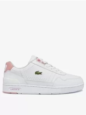 Image of Lacoste T-CLIP 0121 1 SUJ WHT/LT PNK, White/Pink, Size 3 Older
