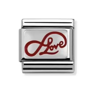 Image of Nomination Classic Silver & Red Enamel Limitless Love Charm