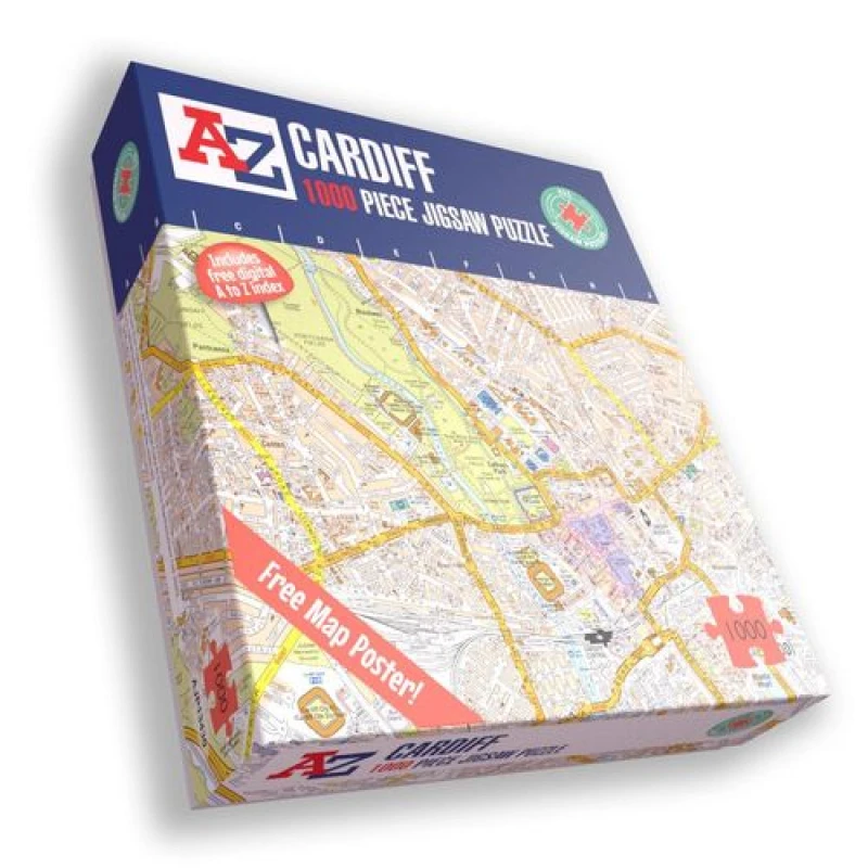 Image of A to Z A to Z Map of Cardiff 1000 Piece Jigsaw Puzzle