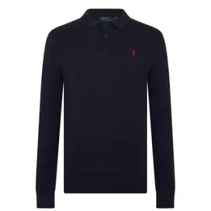 Image of Polo Ralph Lauren Cable Knit Long Sleeve Top - Blue