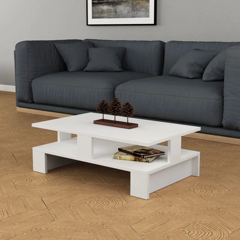 Image of Decortie Coffee Centre Table 50X80X27.5Cm Particleboard White 8680812113956