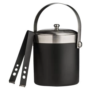 Image of Premier Housewares Ice Bucket with Tongs - Black