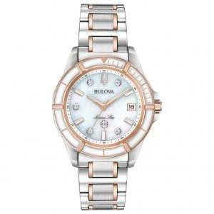 Image of Bulova Marine Star Ladies Two Tone Bracelet Watch