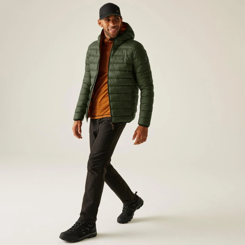 Image of Regatta Regatta Men Hooded Marizion Padded Jacket in Dark Green Size: Medium Dark Green M Male 5063516178484
