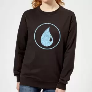 Image of Magic The Gathering Mana Blue Womens Sweatshirt - Black - M - Black