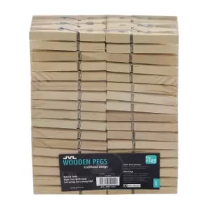 Image of Jvl Birch Wood Pegs, Pack Of 102