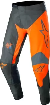 Image of Alpinestars Racer Supermatic Motocross Pants, grey-orange, Size 32, grey-orange, Size 32