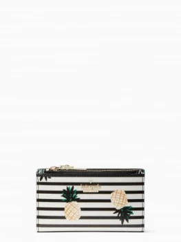 Image of Kate Spade New York cameron street pinepples zip around purse Multi Coloured