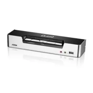Image of ATEN CS1794 KVM switch Rack mounting Black Stainless steel