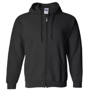 Image of Gildan Heavy Blend Unisex Adult Full Zip Hooded Sweatshirt Top (4XL) (Black)