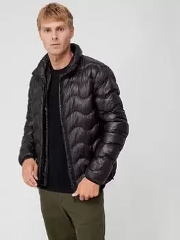 Image of Superdry Lightweight Padded Jacket - Black Size M Men