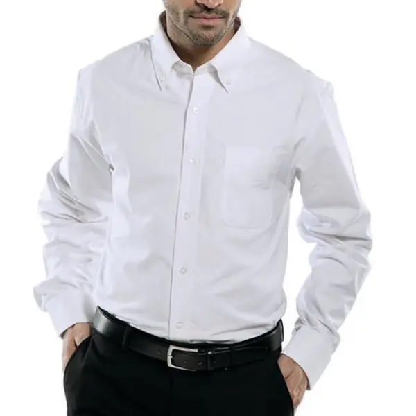 Image of Beeswift Beeswift Oxford Long Sleeve Shirt White 18 OXSLSW18