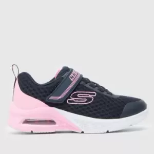 Image of SKECHERS Navy Microspec Max Girls Junior Trainers